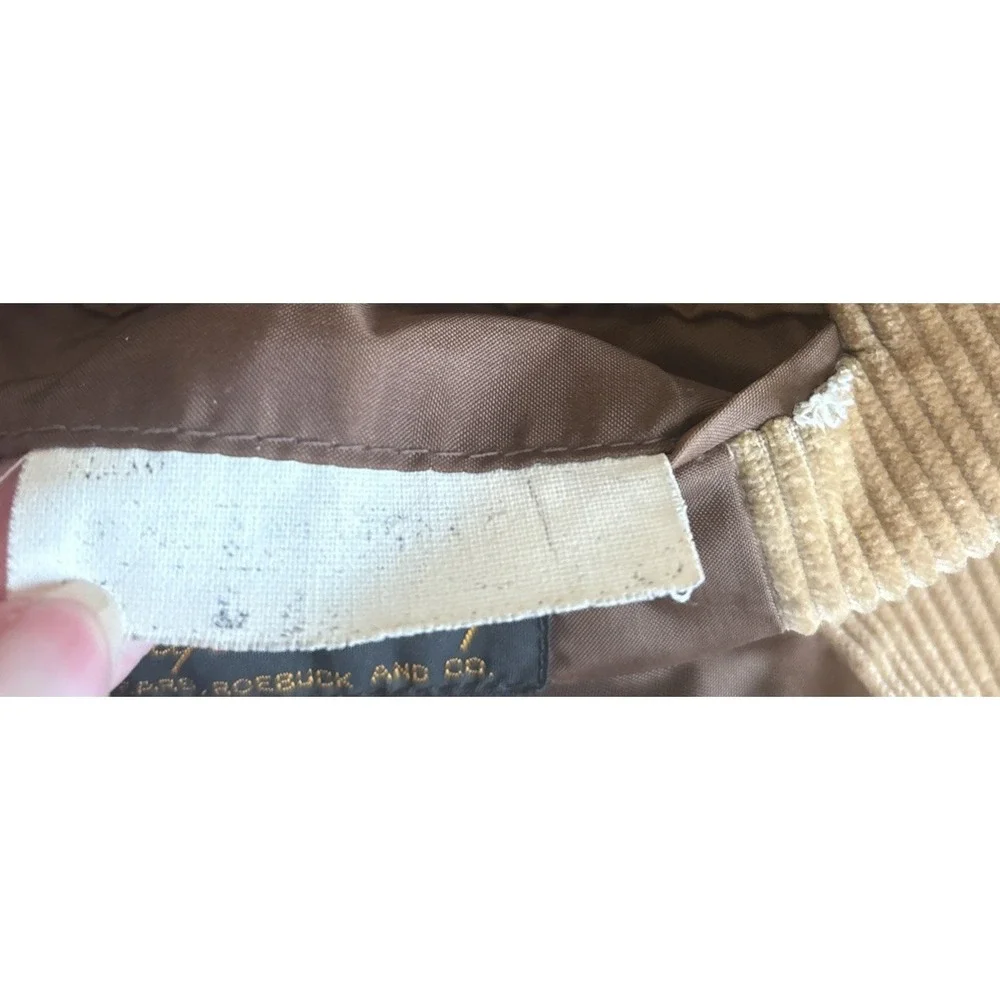 Sears Men's Store Vintage 44R Tan Corduroy 2-Button 70s Blazer Jacket 70's